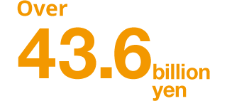 Over  43.6 billion yen